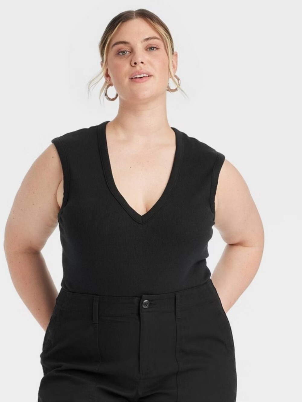 Women's Rib Bodysuit - Universal Thread Black XXL